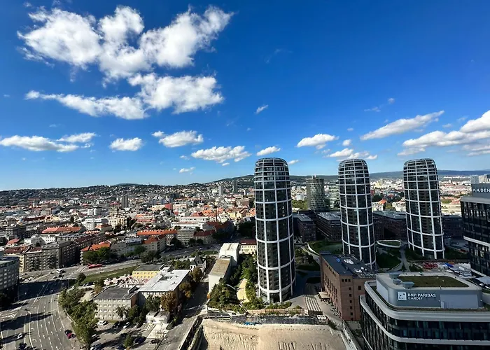 아파트 View From 27th Floor, Free Parking, Keyless 브라티슬라바
